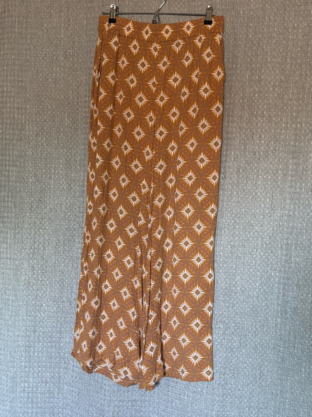 Volcom Wide Leg Palazzo Pants Geo Print Women's Large L (US 10) Boho